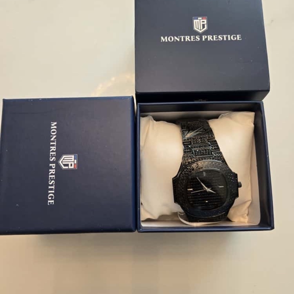 Montres Prestige Luxe X Men's Watch MPW-0134 Stainless Steel Quartz New in Box